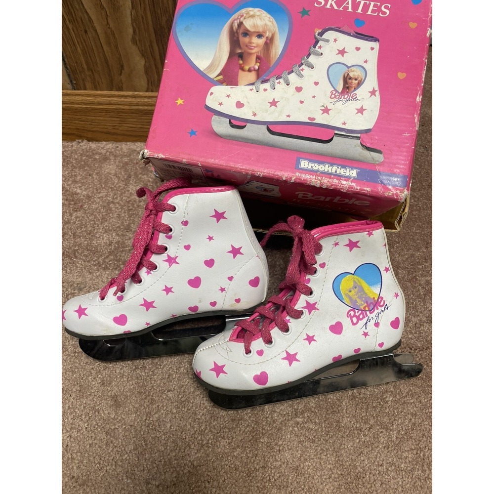 Barbie ice skates sz 10‎ y2k 1994 Double Bladed Girls Original Box ~RARE - Picture 3 of 10